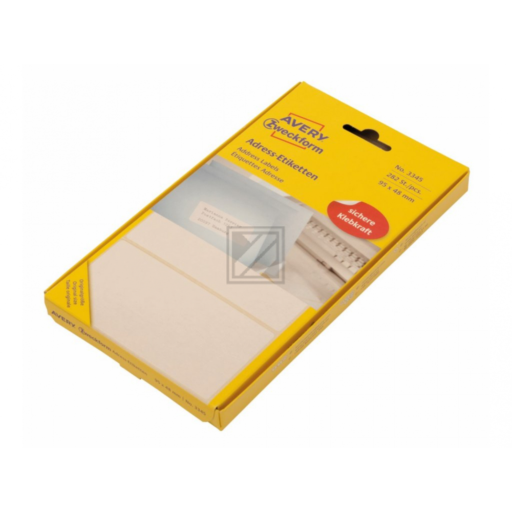 AZ Adress-Etiketten 3345 Zickzack Inh.282 95 x 48 mm Avery Zweckform