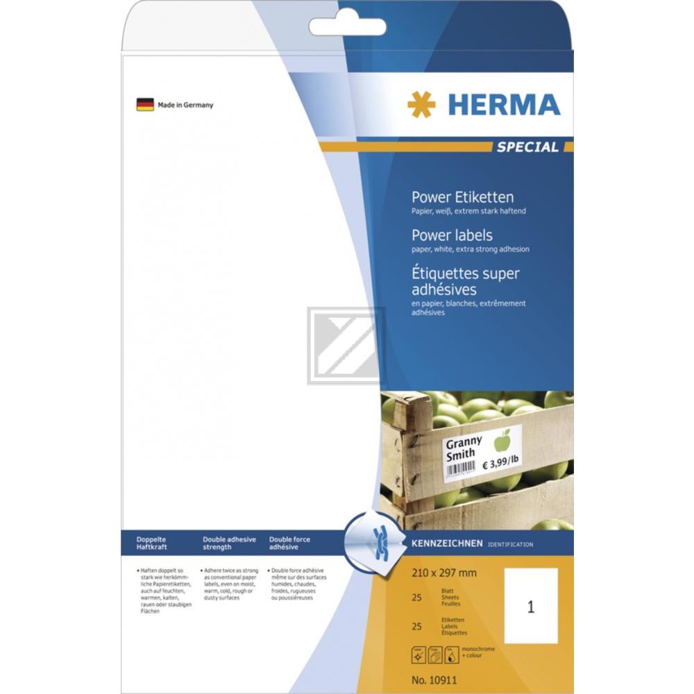 Herma Etiketten A4 weiß 210 x 297 mm stark haftend Inh.25