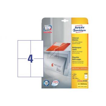AVERY ZW. Etiketten 105x148mm 6124 weiss 40 Stück