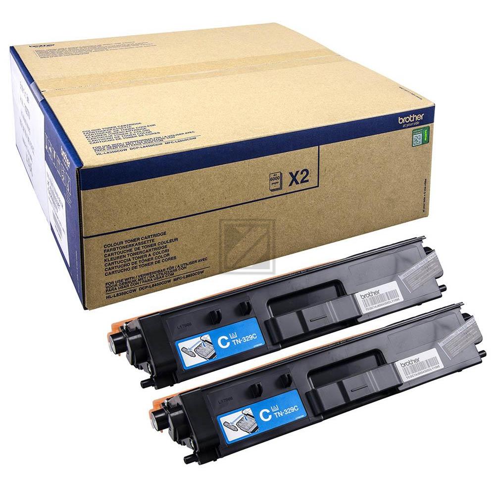 Brother Toner-Kit 2 x cyan HC plus (TN-329CTWIN)