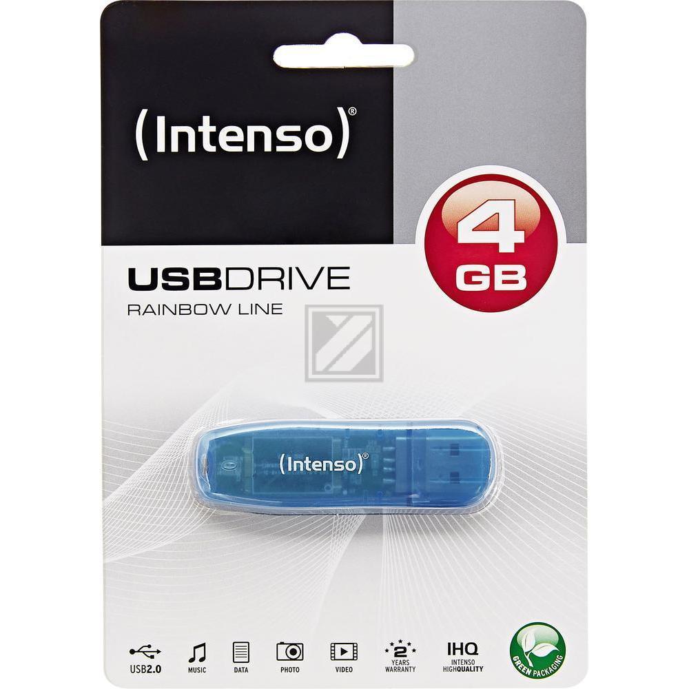 INTENSO USB STICK 2.0 4GB BLAU 3502450 Rainbow Line