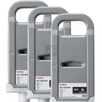 Canon Tintenpatrone 3 x schwarz matt HC (2962B003, 3 x PFI-703MBK)