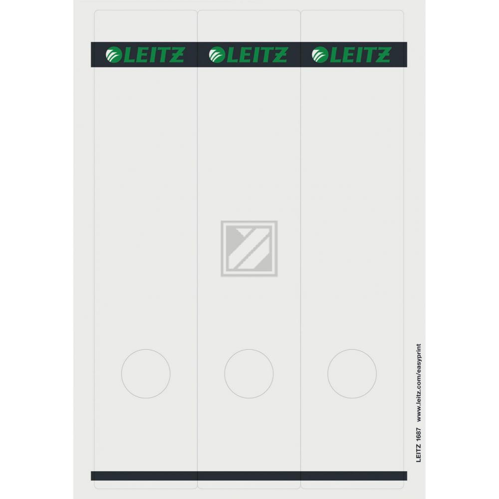 Leitz Rückenschilder grau Inh.75 61 x 285 mm selbstklebend