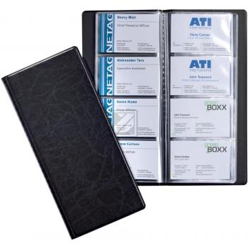 Durable Visitenkartenbuch schwarz genarbte Folie 253 x 115mm