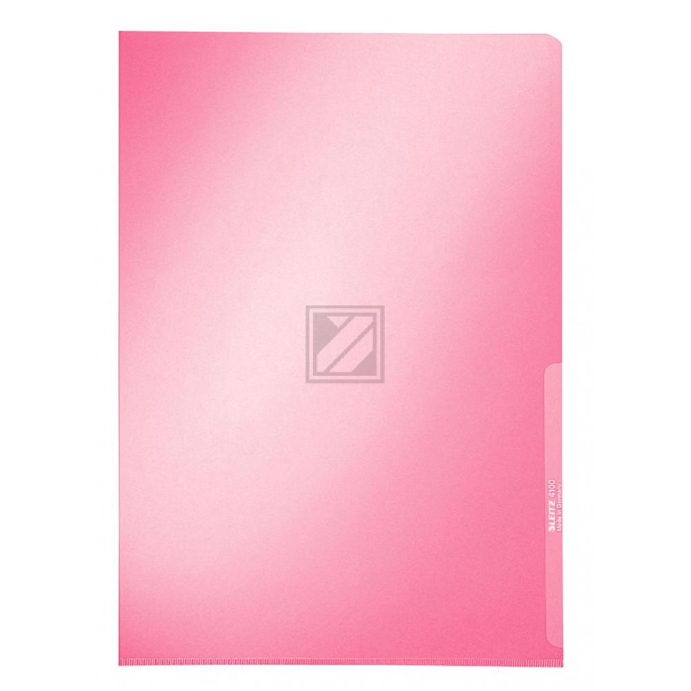 Leitz Sichthüllen A4 Premium PVC rot oben+rechts offen 0,15 mm