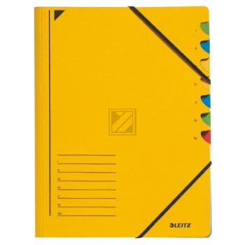 Leitz Ordnungsmappe A4 7-Fächer gelb 450 g/qm 245 x 320 mm