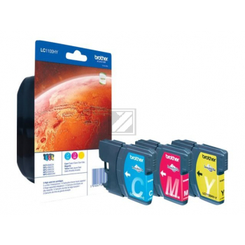 Brother Tintenpatrone gelb, magenta, cyan HC (LC-1100HYRBWBPDR)