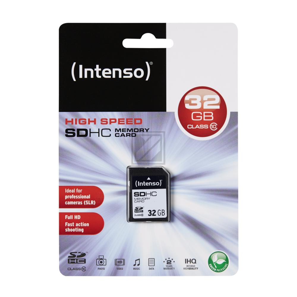 INTENSO SDHC SPEICHERKARTE 32GB 3411480 Klasse 10