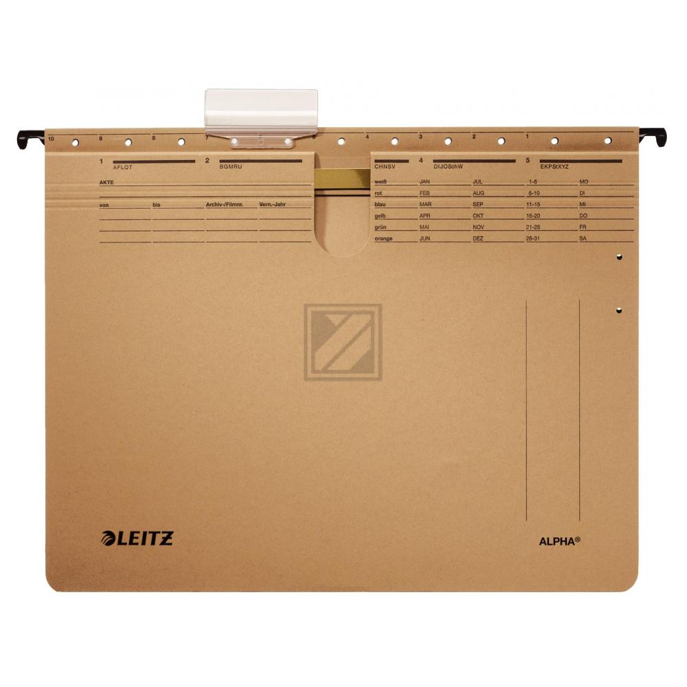 Leitz Hängehefter Alpha A4 naturbraun Inh.10 250 g/qm