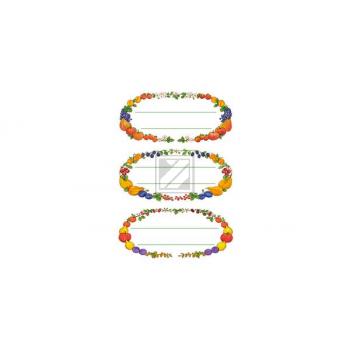 HERMA Küchenetiketten selbstklebend 3598 76x35mm, Früchtekränze, 4 Bl.