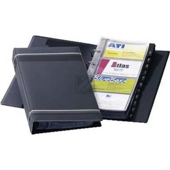 Durable Visitenkarten-Ringbuch Visifix Anthrazit 145 x 255 mm 200 Stück