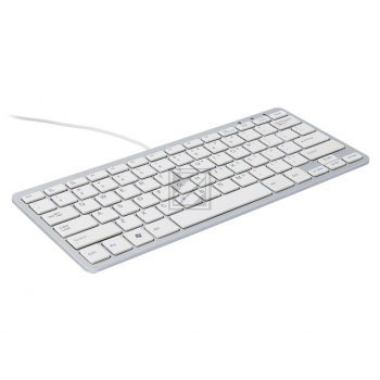 R-GO KOMPAKT TASTATUR AZERTY BE RGOECBEW weiss/USB/Kabel