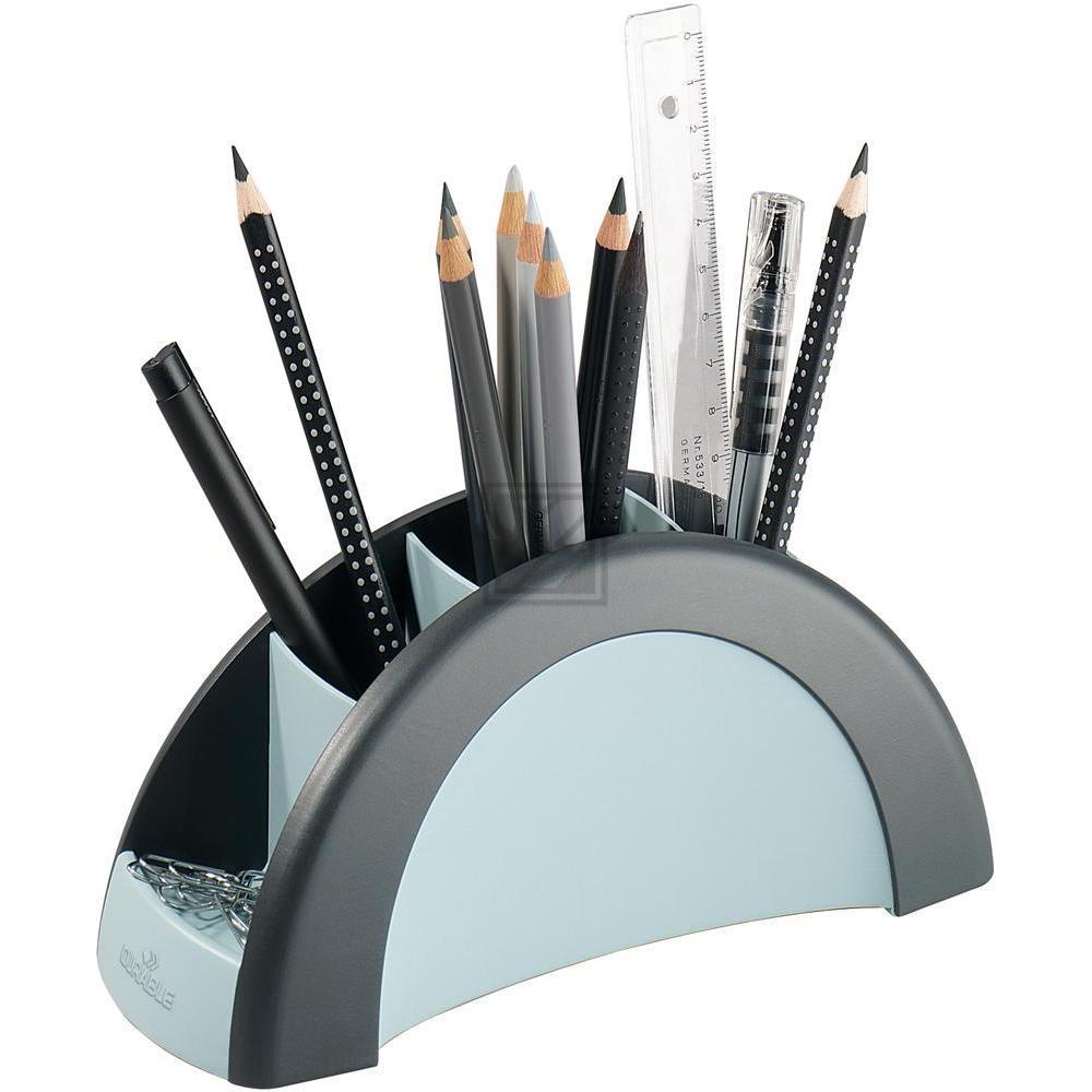 Durable Stifteköcher Pen Holder silber/schwarz