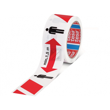 TESA SIGNALKLEBEBAND ABSTAND WEISS/ROT