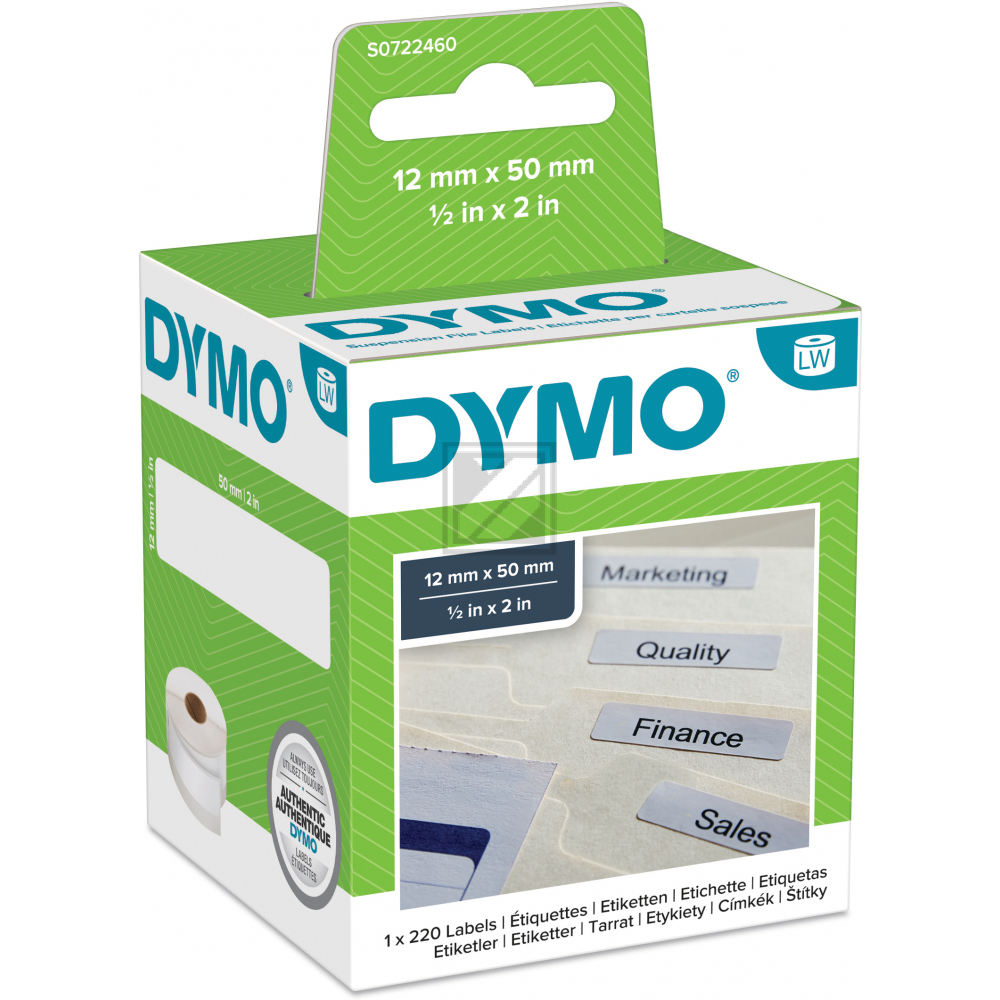 Dymo Hängeablage-Etiketten (Weiss) (S0722460, 99017)