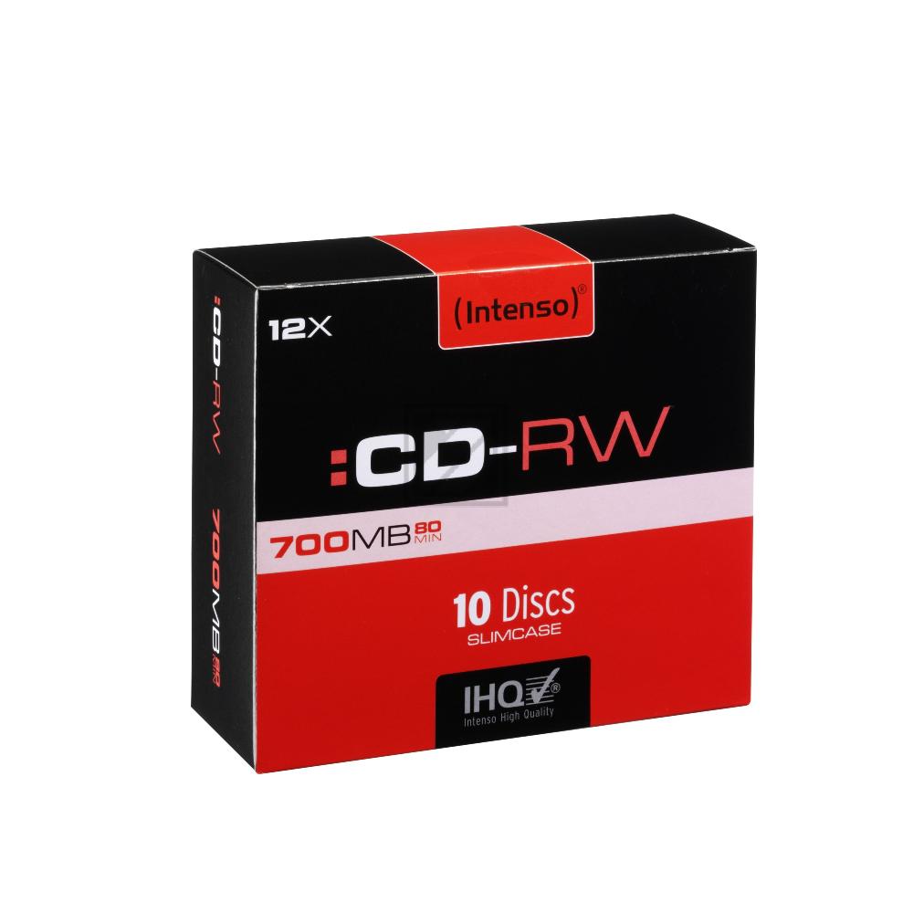 INTENSO CDRW80 700MB 12x (10) SC 2801622 Slim Case wiederbeschreibbar