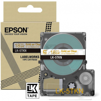 Epson Schriftbandkassette 18mm gold/transparent (C53S672097, LK-5TKN)