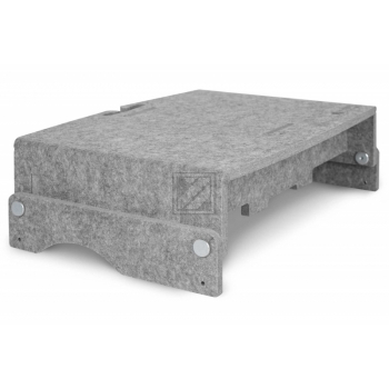 BNEQR110CLGY BAKKER MONITORSTAENDER Q-riser 100 Circular light grey