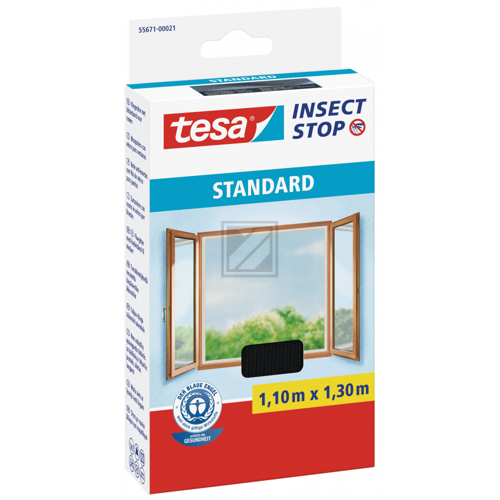 Tesa Fliegengitter Standard 1,1 x 1,3m Anthrazit ( 55671-21-01 )