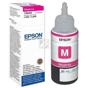 Epson Tintennachfüllfläschchen magenta (C13T66434A, T6643)