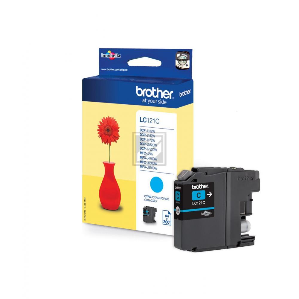 Brother Tintenpatrone Blister cyan (LC-121CBP)